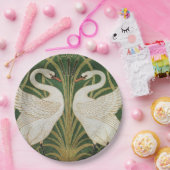 ホワイトスワンズラッシュウォルタークレーンイラストレーション ペーパープレート (パーティー)