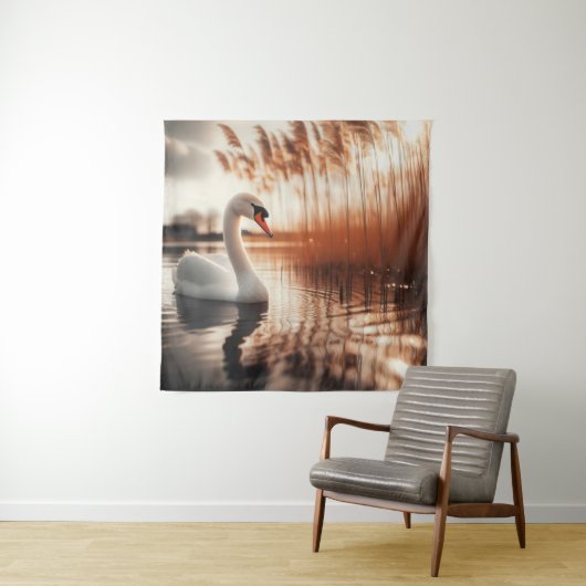 ホワイトスワンタペストリー タペストリー (インサイチュ)