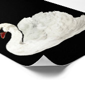 ホワイトスワンヴィンテージアート ポスター (角)