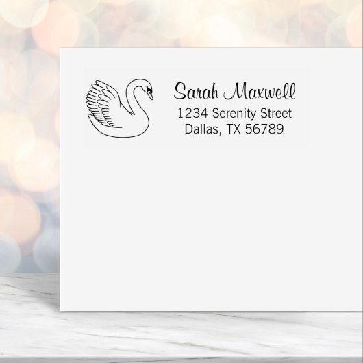 ホワイトスワン差出人住所 セルフインキングスタンプ