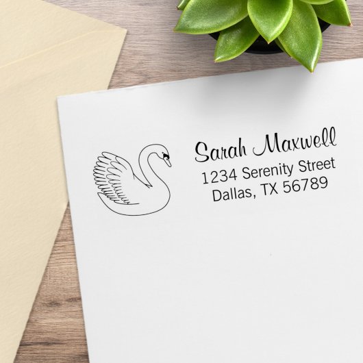 ホワイトスワン差出人住所 ラバースタンプ