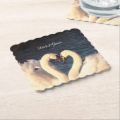 ホワイトスワン紙コースター ペーパーコースター (アングル)