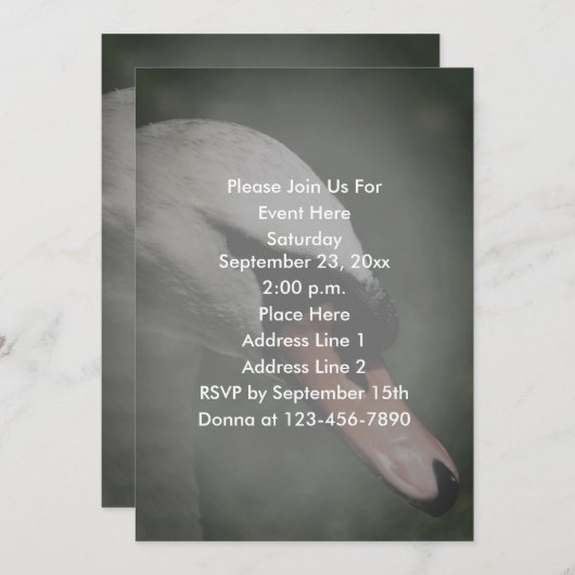 ホワイトスワン自然 招待状 (正面/裏面)