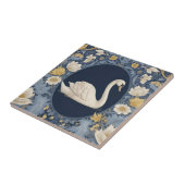 ホワイトスワンWilliam Morrisスタイル右対鳥 タイル (側面)