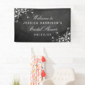 ホワイトスワーズオンシャルボードブライダルシャワー 横断幕 (インサイチュ)