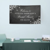 ホワイトスワーズオンシャルボードブライダルシャワー 横断幕 (トレードショー)