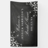 ホワイトスワーズオンシャルボードブライダルシャワー 横断幕 (縦)