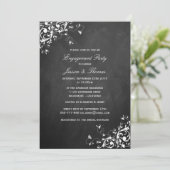 ホワイトスワーズオンシャルボード婚約パーティ 招待状 (スタンド正面)