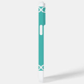 ホワイトスワーズ新郎新婦ティール（緑がかった色）エレガントな結婚私行う Case-Mate iPhoneケース (裏面 / 右)