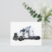 ホワイトセミトラクタトレーラー ポストカード (スタンド正面)