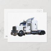 ホワイトセミトラクタトレーラー ポストカード (正面/裏面)