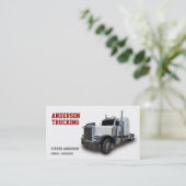 ホワイトセミトラックドライバー 名刺 (スタンド正面)