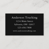 ホワイトセミトラック名刺 名刺 (裏面)