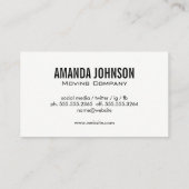 ホワイトセミトラック | ボックスの移動 名刺 (裏面)