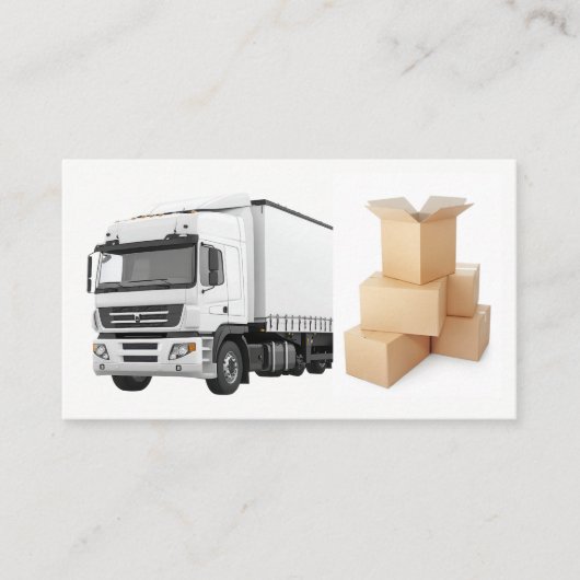 ホワイトセミトラック | ボックスの移動 名刺 (正面)