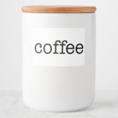 ホワイトセラミックスキッチンキャニスタホーム食品貯蔵 フードラベル (正面)