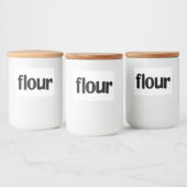 ホワイトセラミックスキッチンキャニスタホーム食品貯蔵 フードラベル (ボトル)