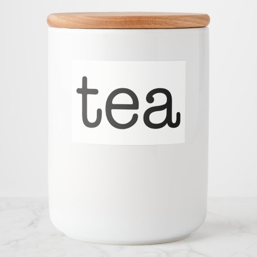 ホワイトセラミックスキッチンキャニスタホーム食品貯蔵 フードラベル (正面)