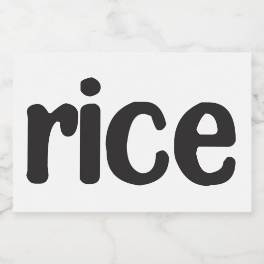 ホワイトセラミックスキッチンキャニスタホーム食品貯蔵 フードラベル (シングルラベル)