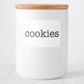 ホワイトセラミックスキッチンキャニスタホーム食品貯蔵 フードラベル (正面)