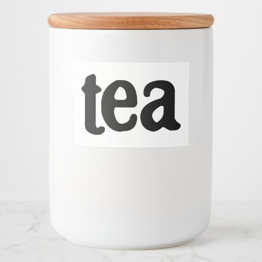 ホワイトセラミックスキッチンキャニスタホーム食品貯蔵 フードラベル (正面)