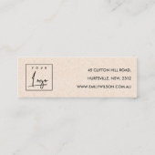 ホワイトセラミックテクスチャスタッドイヤリングディスプレイロゴ スキニー名刺 (裏面)