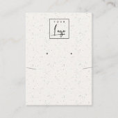 ホワイトセラミックテクスチャーのイヤーネックレスディスプレイ 名刺 (正面)