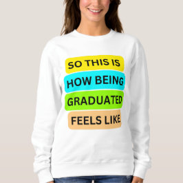 ホワイトセーターTシャツSO_THIS_IS_HOW_BEING_GRADETAT スウェットシャツ