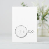 ホワイトセーブ日付誕生日Vip招待状 招待状 (スタンド正面)