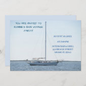 ホワイトセーリングボート&海リタイアボート 招待状 (正面/裏面)
