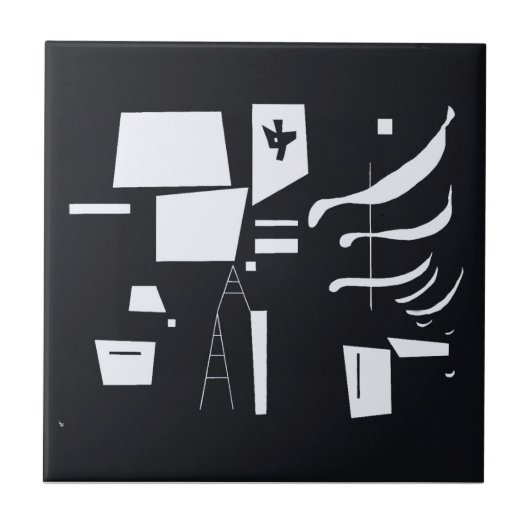 ホワイトソフトと懸命 – カンディンスキー タイル (正面)