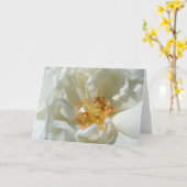 ホワイトソフトバラ結婚のグリーティングカード カード (黄色い花)