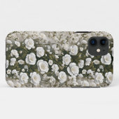 ホワイトソフトフラワーパターンデザイン Case-Mate iPhoneケース (裏面(横))