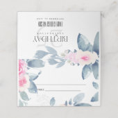 ホワイトソフト赤面ブルーフローラ25TH ANY AGE誕生日 プレイスカード (外部開封)