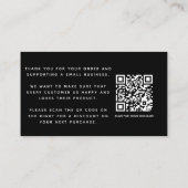 ホワイトソーシャルメディアアイコンQRコード感謝していユーザ エンクロージャーカード (裏面)