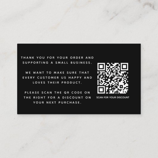 ホワイトソーシャルメディアアイコンQRコード感謝していユーザ エンクロージャーカード (裏面)