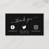 ホワイトソーシャルメディアアイコンQRコード感謝していユーザ エンクロージャーカード (正面)