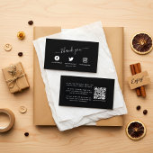 ホワイトソーシャルメディアアイコンQRコード感謝していユーザ エンクロージャーカード