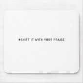 ホワイトソーシャルメディアハッシュラベルクリスチャンマウスパッド マウスパッド (正面)