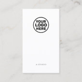 ホワイトソーシャルメディアQRコード追加ロゴ 名刺 (正面)