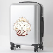 ホワイトゾウカスタムンカットビニールシール シール (スーツケース)