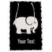 ホワイトゾウデザイン抱き枕 ミディアムペーパーバッグ (正面)