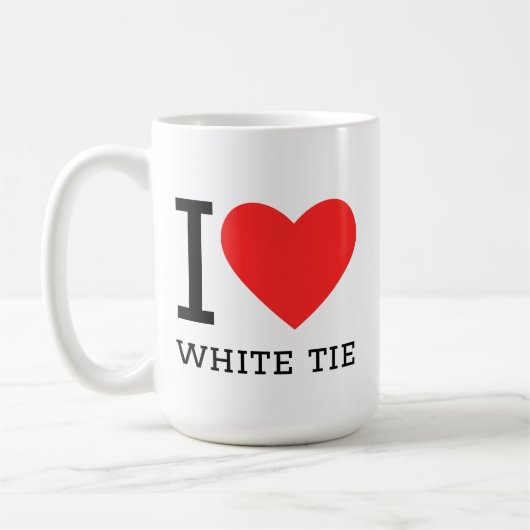 ホワイトタイが好き コーヒーマグカップ (左)