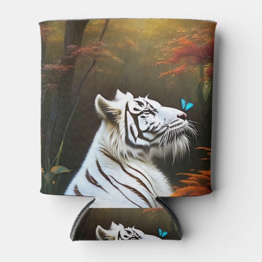 ホワイトタイガーこれらの愛する瞬間、クーラーボックス 缶クーラー (正面)