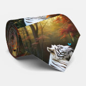 ホワイトタイガーこれらの愛する瞬間、ネックタイ ネクタイ (ロール)