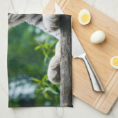 ホワイトタイガーのキッチンタオル キッチンタオル (四つ折り)