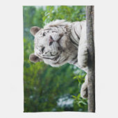 ホワイトタイガーのキッチンタオル キッチンタオル (縦)