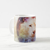 ホワイトタイガーのフローラバブグランジル コーヒーマグカップ (正面左)