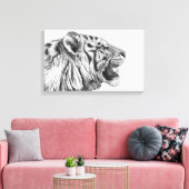 ホワイトタイガーのプロフィール： Svetlana Ledneva-Schukina キャンバスプリント (インサイチュ (リビング))