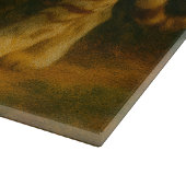 ホワイトタイガーの威厳 – 定型野生生物アートプリント カッティングボード (角)